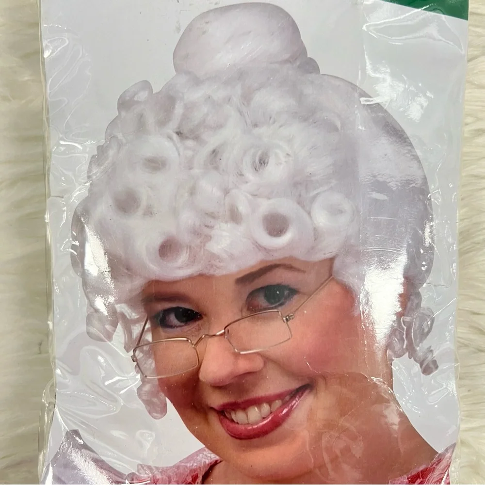 Mrs. Claus White Wig NEW Christmas Halloween costume